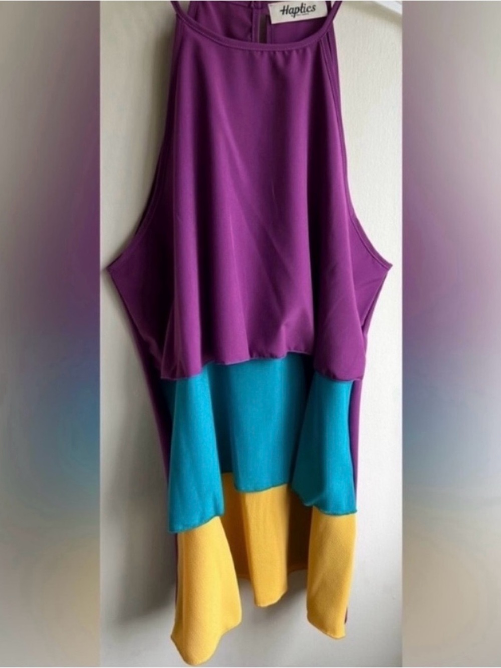 NWOT Mardi Gras Halter Neck Sleeveless Top